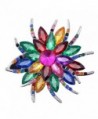 Ailer Fashionable Brooches Pins for Women Bouquet Flower Wedding Created Crystal Brooch - Multi-color - C4186I0C2MK