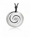 Dan's Jewelers Classic Spiral Shell Necklace Pendant + Silver Plated Clasp- Fine Pewter Jewelry - CK11175VV2Z