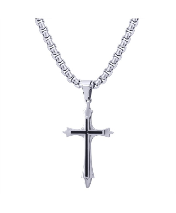 Necklaces by beegod- Jewelry Necklace With Simple Cross Pendant Jewelry Elegant Jewelry for Womens - CC1825GLAW8