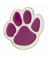 PinMart's Purple and White Animal Paw Print School Mascot Enamel Lapel Pin - CL119PEOX7P