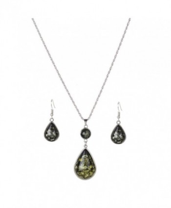 YAZILIND Chic Fashion Lady Necklace Earring Jewelry Set - CV12IT2QOEX