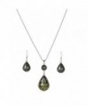 YAZILIND Chic Fashion Lady Necklace Earring Jewelry Set - CV12IT2QOEX