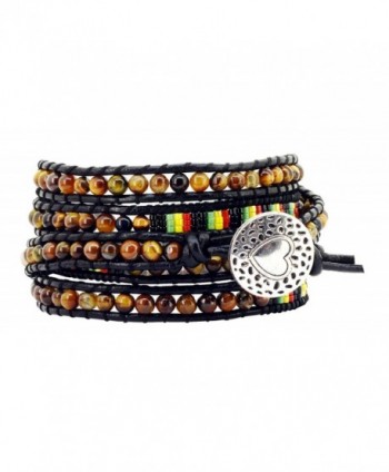 Hippie Bohemian Beaded Leather Bracelet