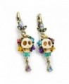 Bone Sugar Skull Earrings Mexican - C5127WFUPEX