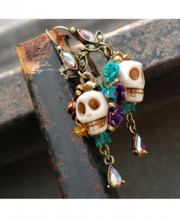 Bone Sugar Skull Earrings Mexican