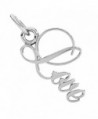 BELLA FASCINI Script LOVE Dangle European Bead Charm Sterling Silver Fits Bracelets and Bangles - C812GQ1UO09