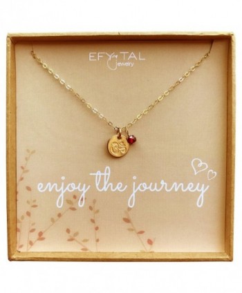 Tiny Gold Filled Ohm Necklace on Enjoy The Journey Card Dainty Om Pendant - Yoga Necklace - CR11QJ621BH