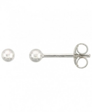 Sterling Silver 3mm Ball Stud Earrings Small 1/8 inch - CR111G52D19