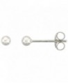 Sterling Silver 3mm Ball Stud Earrings Small 1/8 inch - CR111G52D19