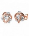 Ear Wire Ear Cuff Stud Earring Jewelry Crystal Cubic Zirconia Hoop Pierced Earring Gold Brass - Rose Gold - CZ12N4QQ2AO