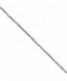 Black Bow Jewelry Stainless Steel 2mm Cable & Twisted Bar Link Anklet- 9.5 Inch - C411P5EKV2P