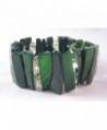 Vibrant New Glossy Green Shell Stretch Bracelet with Rondells - CH11HMIBKDL