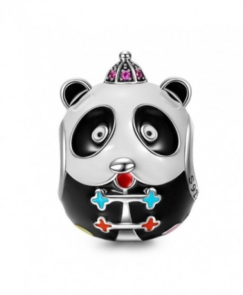 NinaQueen "Kung Fu Panda" 925 Sterling Silver AAA CZ Multicolor Enamel Animal Bead Charms-Happy Family - CH12O24L0AE