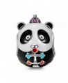 NinaQueen "Kung Fu Panda" 925 Sterling Silver AAA CZ Multicolor Enamel Animal Bead Charms-Happy Family - CH12O24L0AE