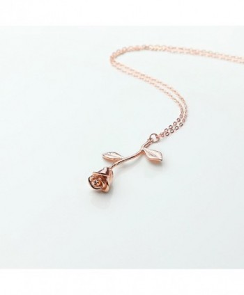 Rose Pendant Necklace Silver Jewelry in Women's Pendants