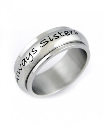 Always Sisters Forever Friends Spinner Ring - Sister Rings - BFF Sister Gifts - Best Friends Sister Ring - C7115MDQK9H