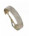SusenstoneCrystal Rhinestone Bracelet Bangle- Wedding Bridal Wristband - C41279CMOGL