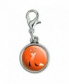 Stylish Red Foxy Fox Antiqued Bracelet Pendant Zipper Pull Charm with Lobster Clasp - CE185WHZXNT
