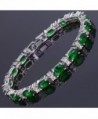 Simulated Emerald Zirconia Plated Bracelet in Women's Tennis Bracelets