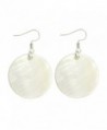Natural White Sea Shell Silver Drop Dangle Earrings Women Girl Gift Beach Jewelry - C3183ISXR0N