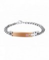 Personalized Matching Bracelets Titanium Stainless - Rose Gold for Women- Cross & Pink Rhinestone - CN184YZUN7G