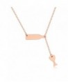 MANZHEN Personalized Gold Silver Love Wine Cup Pendant Necklace Jewelry for Women - Rose gold - C8186W2MUS8