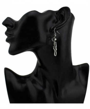 Hanging Skeleton Halloween Gothic Earrings in Women's Drop & Dangle Earrings