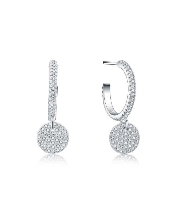 OSIANA - Womens Stud Earrings with CZ Crystal Planted silver Brass Minimalist Earrings in Gift Box - C7182DIQOXS