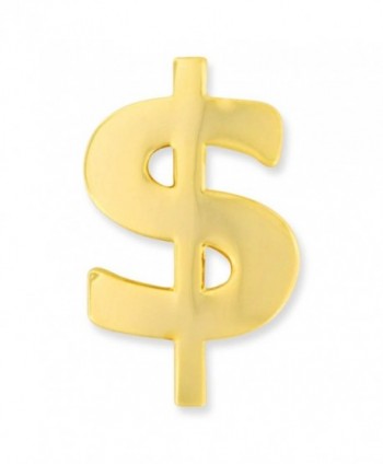 PinMart's Gold Plated Dollar Sign Money Symbol Lapel Pin 3/4'' x 1/2'' - CQ119PELTBN