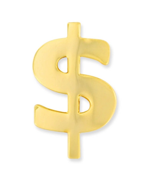 PinMart's Gold Plated Dollar Sign Money Symbol Lapel Pin 3/4'' x 1/2'' - CQ119PELTBN