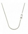 Sterling Silver 1.5mm Diamond-Cut Rope Nickel Free Chain Necklace Italy - C91153KY131