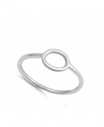 Simple Geometic Round Sterling Silver