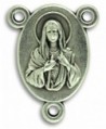 LOT of 5 - Rosary Center Sacred Heart Mary/ Jerusalem Centerpiece for Rosary 1" - CJ1219P42UP
