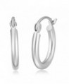 White Gold Thickness Hinged Earrings