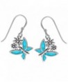 Boma Sterling Silver Butterfly Earrings - Turquoise - CL11V2Q5QLL