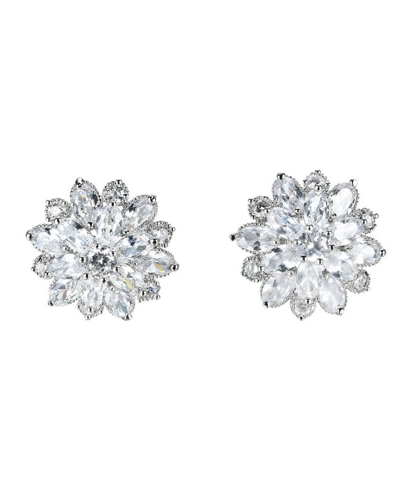Jewelry snowflake Sparkling Christmas Snowflake - Sterling silver - CF187W3N8YC