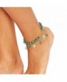 Sandistore 1PC Women Bohemian Beach Turquoise Barefoot Sandal Foot Jewelry Anklet Chain - CF123VZD059