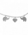 NOVICA .925 Sterling Silver Charm Anklet- 9.75" 'Elephant Romance' - C712GU9W289