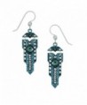 Adajio by Sienna Sky Blue Metal Art Deco Style 'Sword' Earrings 7788 - CY17XXO8C0X