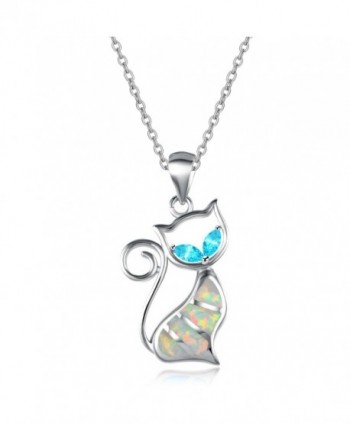 Charm Women's 925 Sterling Silver Fox Pendant Necklace-Give Yourself a Fine Gift - CX187NM3Y6H