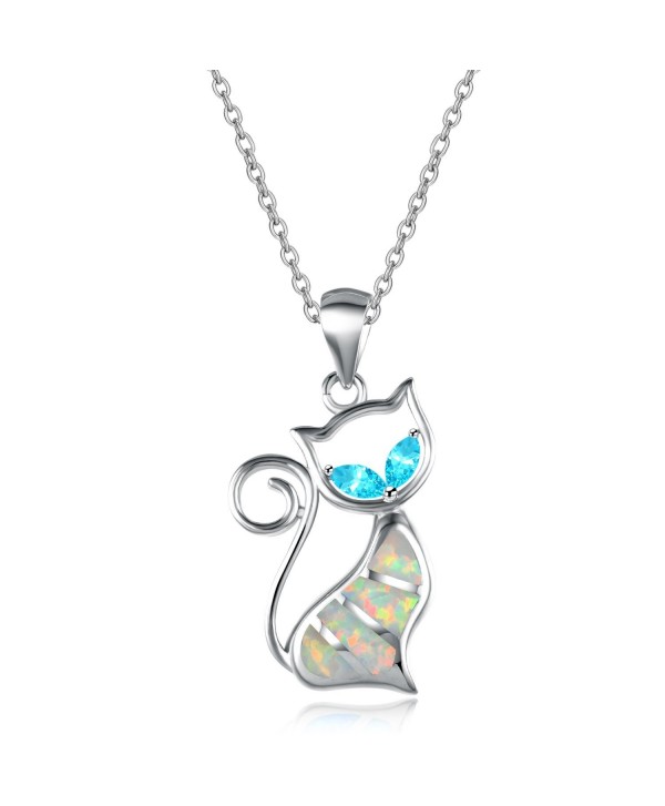 Charm Women's 925 Sterling Silver Fox Pendant Necklace-Give Yourself a Fine Gift - CX187NM3Y6H