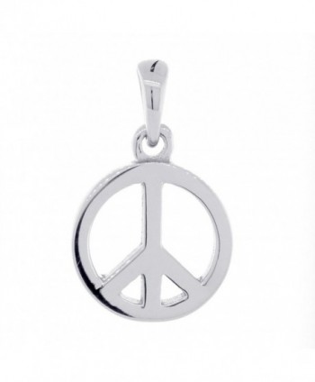 Small Solid Peace Sign Charm in Sterling Silver - C4115CX14XJ