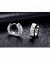 Womens Stainless Steel Rhinestone Earrings in Women's Hoop Earrings