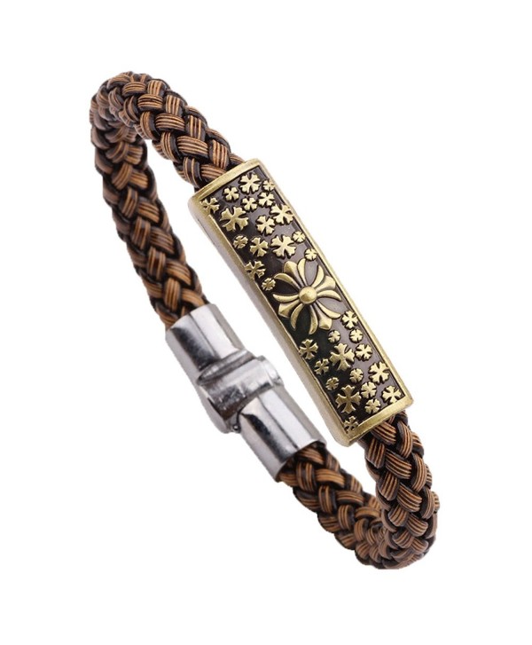 Himine Unisex Fashionable Weave Beaded Bracelet - C012LALC9KH