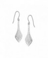 Crystal Drop Earrings Sterling Silver
