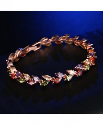 CARSINEL Plated Colored Bracelets plated 7 5inch in Women's Link Bracelets
