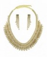 Layered Necklace Dangling Simulated Gold Tone in Women's Jewelry Sets