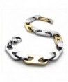 KONOV Polished Stainless Steel Cross Bracelet - Gold Silver - 8.5 Inch - CU110OVCC7V
