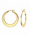 Gold Plated Stainless Steel Polished Round Hoop Earrings for Women- highly resisted to rust - CQ12L5K73HD