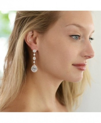Mariell Zirconia Pear Shaped Teardrop Earrings